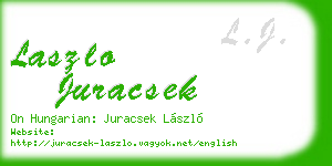 laszlo juracsek business card